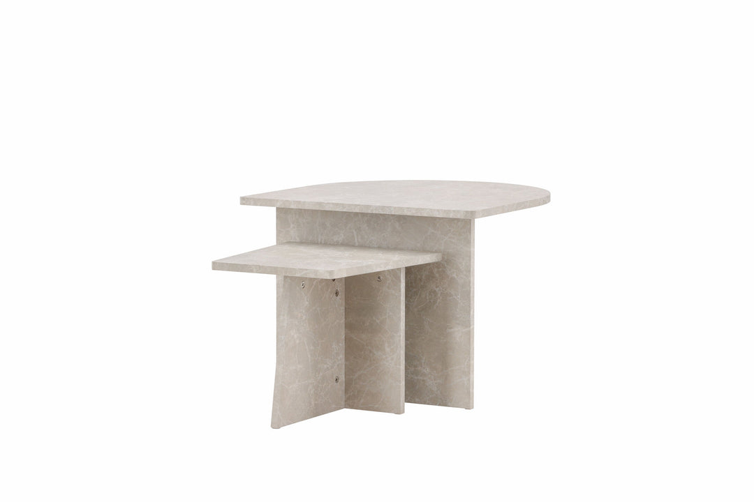 Venture Home Sala Sofa Table 60x60 cm, 40x40 cm - Marblelook /