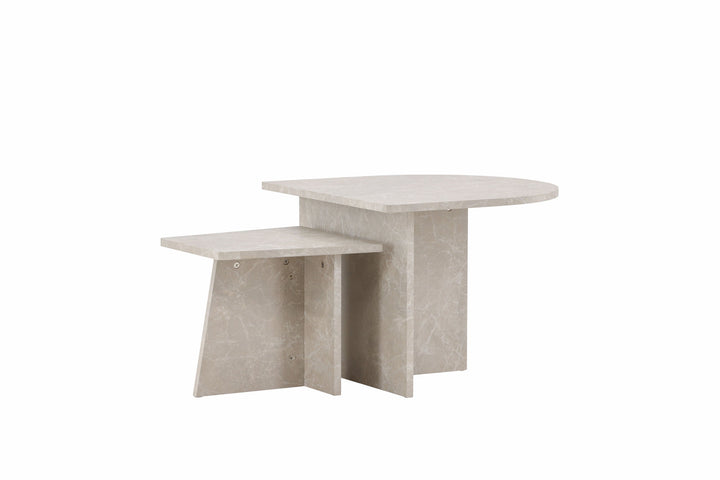 Venture Home Sala Sofa Table 60x60 cm, 40x40 cm - Marblelook /
