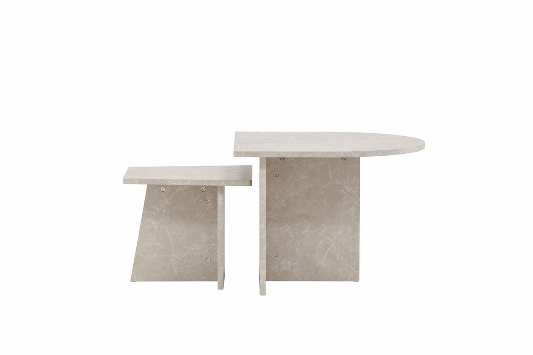 Venture Home Sala Sofa Table 60x60 cm, 40x40 cm - Marblelook /