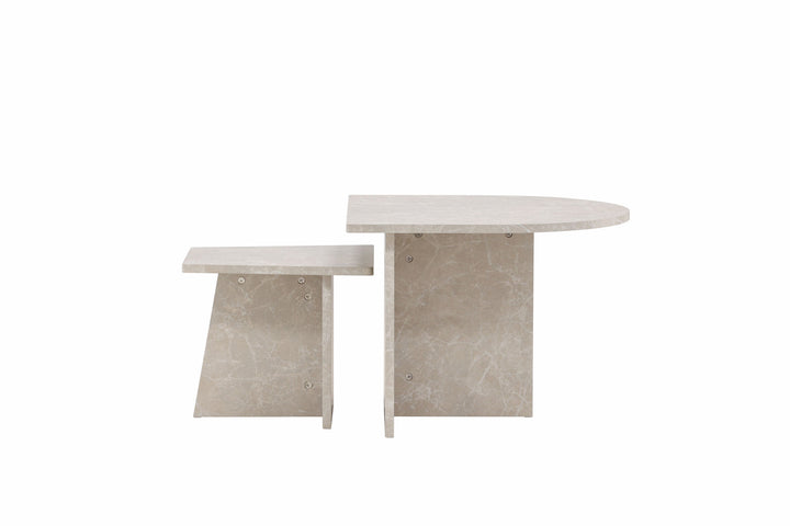 Venture Home Sala Sofa Table 60x60 cm, 40x40 cm - Marblelook /