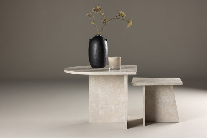 Venture Home Sala Sofa Table 60x60 cm, 40x40 cm - Marblelook /
