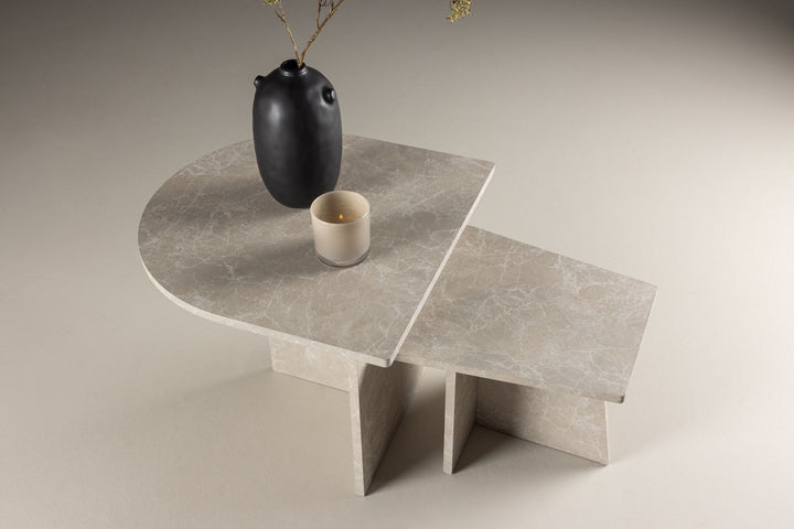 Venture Home Sala Sofa Table 60x60 cm, 40x40 cm - Marblelook /