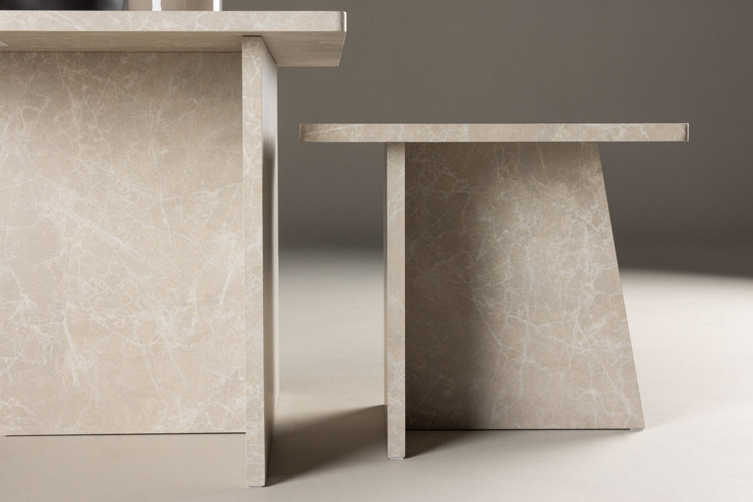 Venture Home Sala Sofa Table 60x60 cm, 40x40 cm - Marblelook /