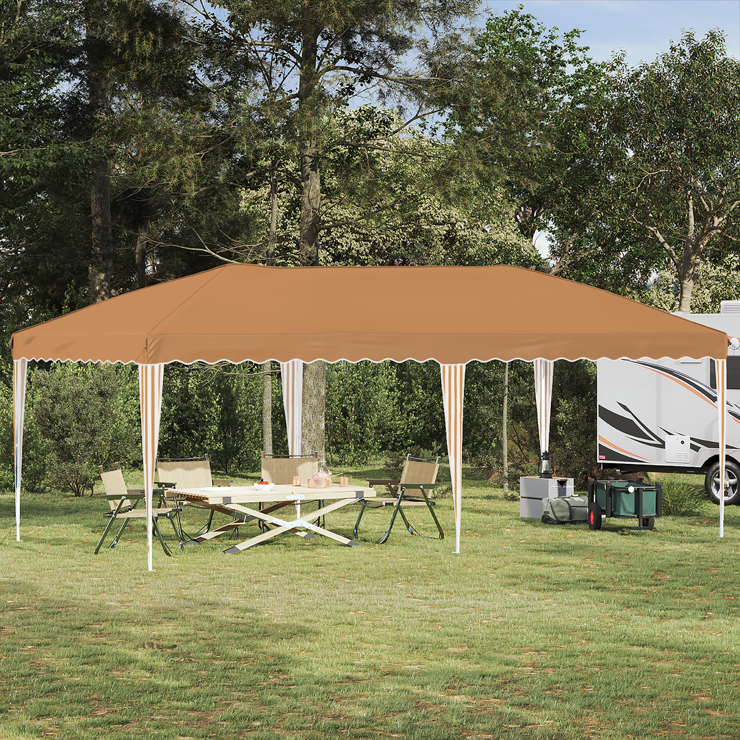 Pop-up Festtelt 575 x 290 x 245 cm Beige