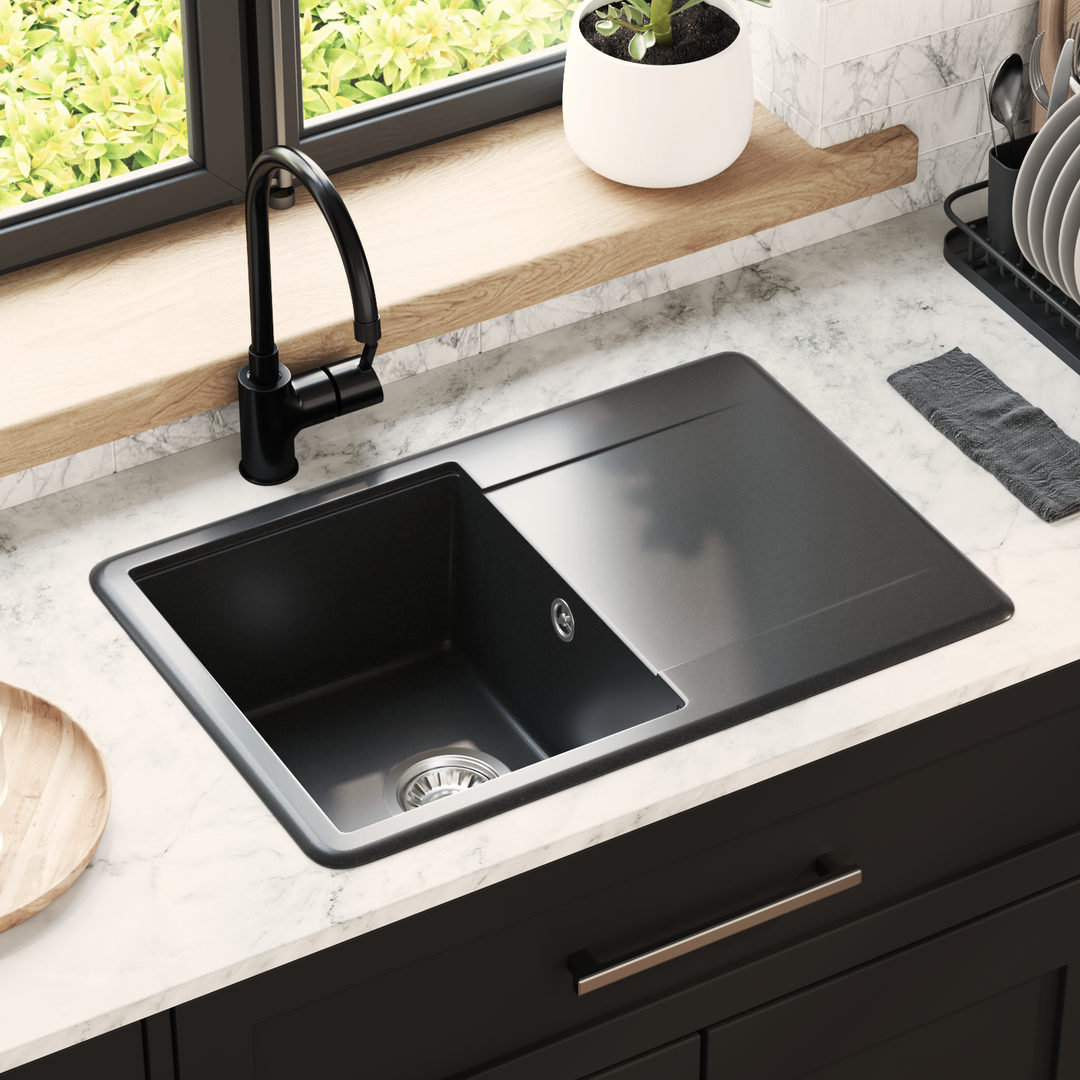 Vask Sort 670 x 460 mm Granit