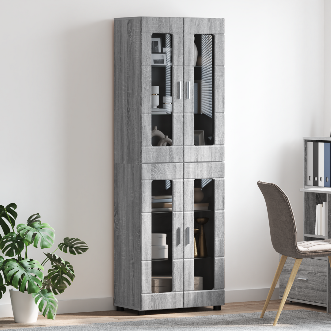 Highboard FLORIN Grå Sonoma 60 x 35 x 182 cm Konstrueret træ