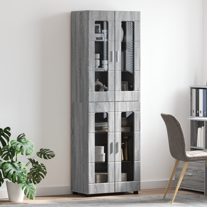 Highboard FLORIN Grå Sonoma 60 x 35 x 182 cm Konstrueret træ