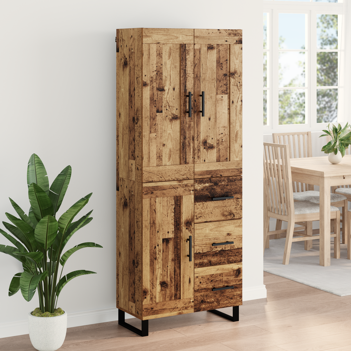 Highboard Gammelt træ 69,5 x 34 x 180 cm Konstrueret træ