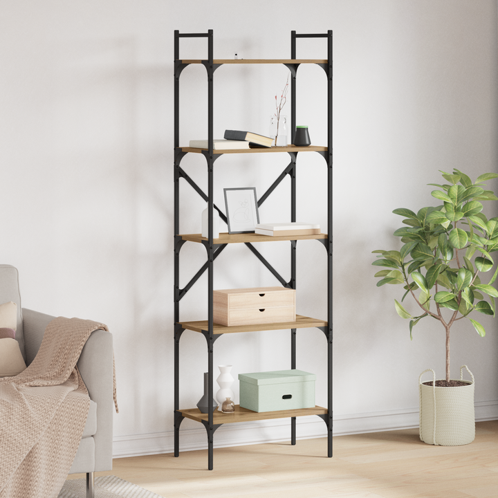 Bogreol Artisan Egetræ 56 x 32 x 174 cm Konstrueret træ