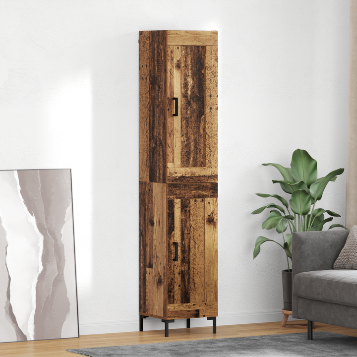 Highboard Gammelt træ 34,5 x 34 x 180 cm Konstrueret træ