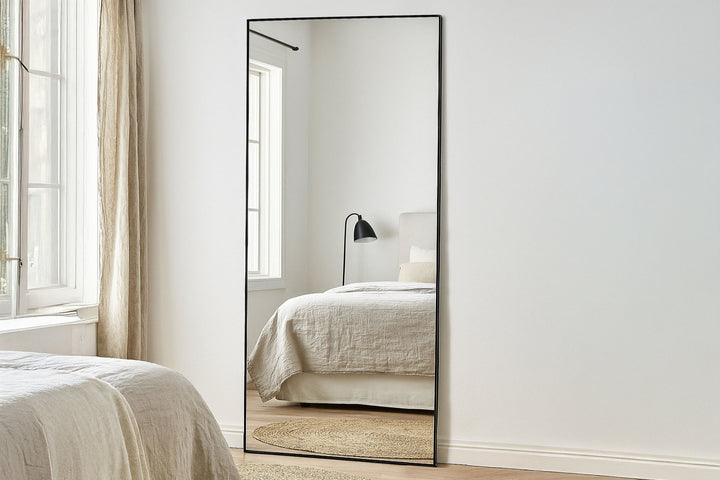 Venture Home Dalton Mirror 100x193 cm - Black Frame/ Clear Glass