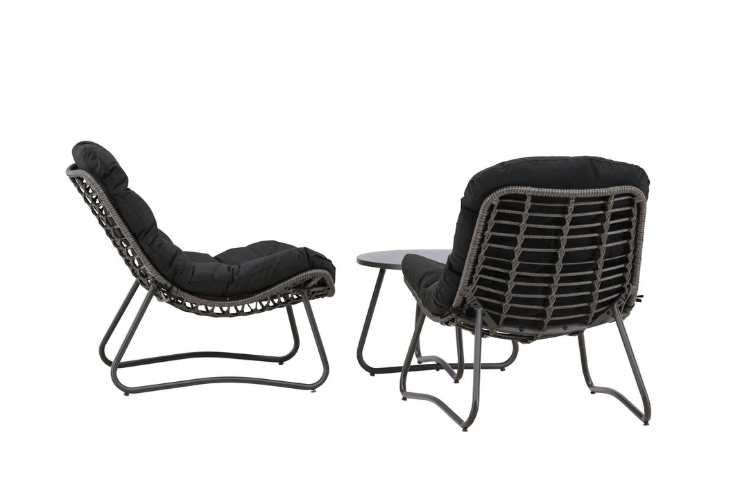 Venture Home Cala Lounge Set - Grey / Black
