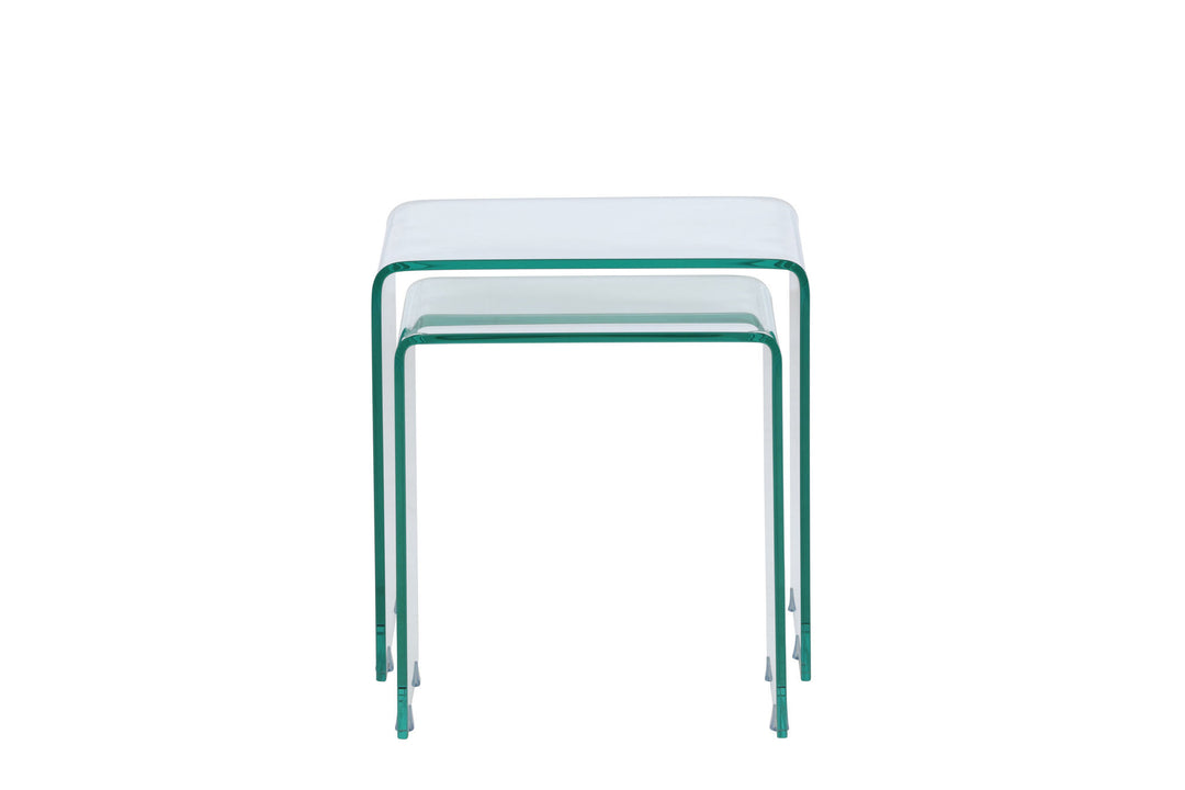 Venture Home Telemark Side Table 42x42x42 cm, 36x36x39 cm - Clear Glass