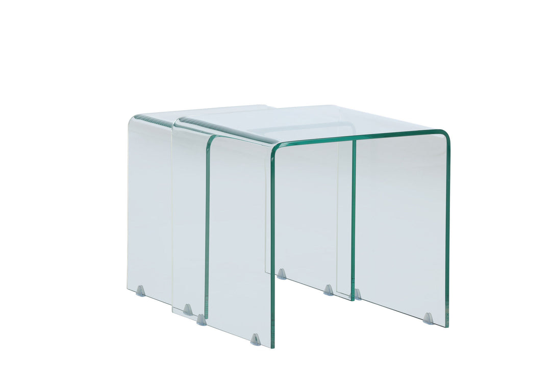 Venture Home Telemark Side Table 42x42x42 cm, 36x36x39 cm - Clear Glass