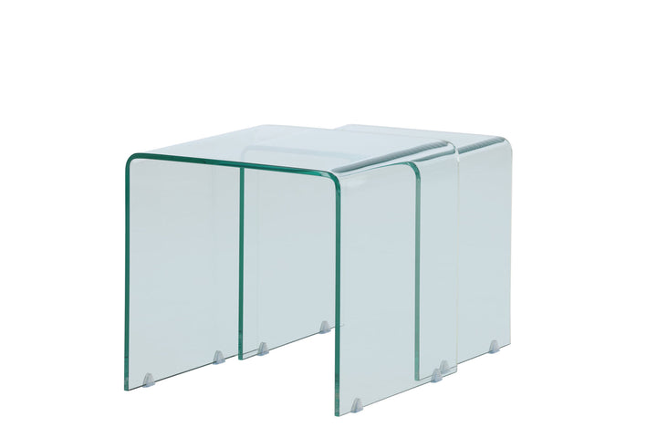 Venture Home Telemark Side Table 42x42x42 cm, 36x36x39 cm - Clear Glass