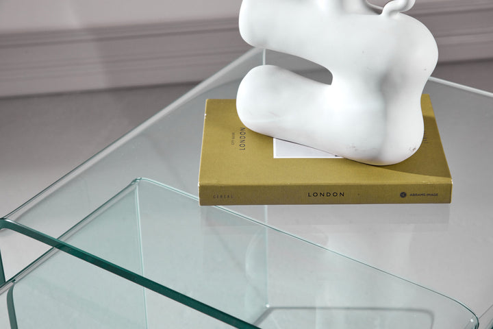 Venture Home Telemark Side Table 42x42x42 cm, 36x36x39 cm - Clear Glass