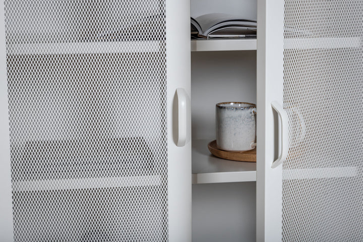 Venture Home Misha - Low cabinet mesh doors - White