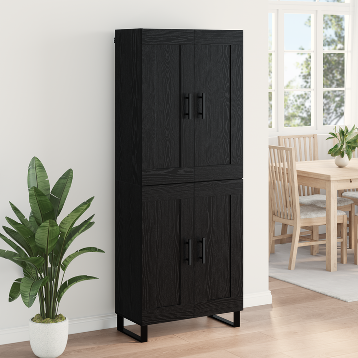 Highboard Sort eg 69,5 x 34 x 180 cm Konstrueret træ