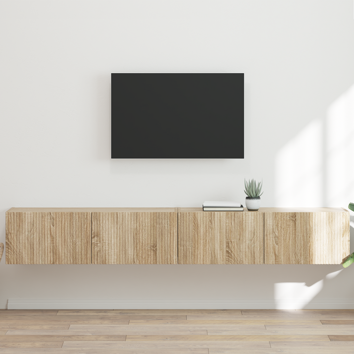 TV vægskab 2 pcs Sonoma 98 x 31 x 29,5 cm Konstrueret træ