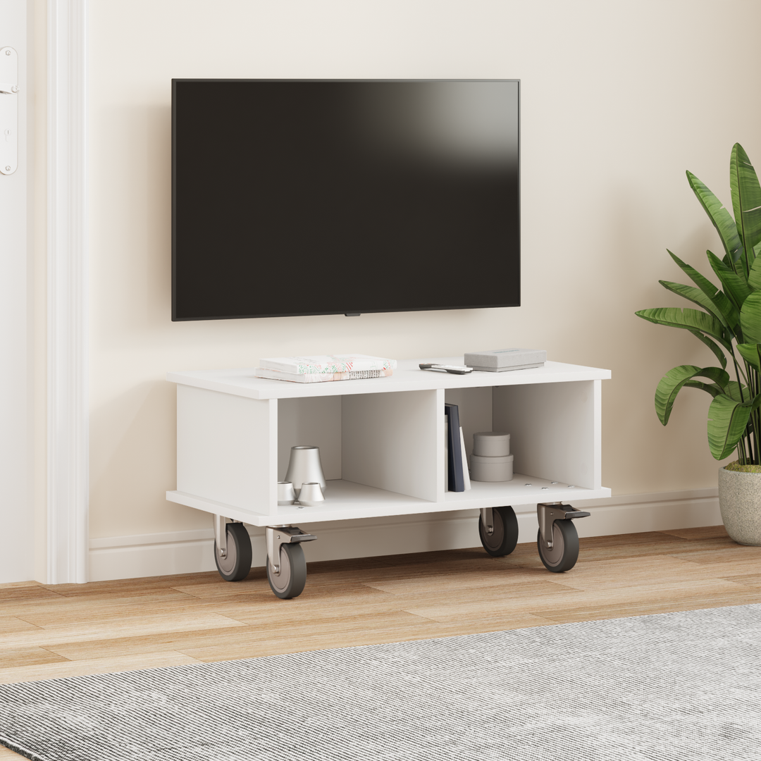 TV-bord Hvid 68,5 x 35 x 35 cm Konstrueret træ