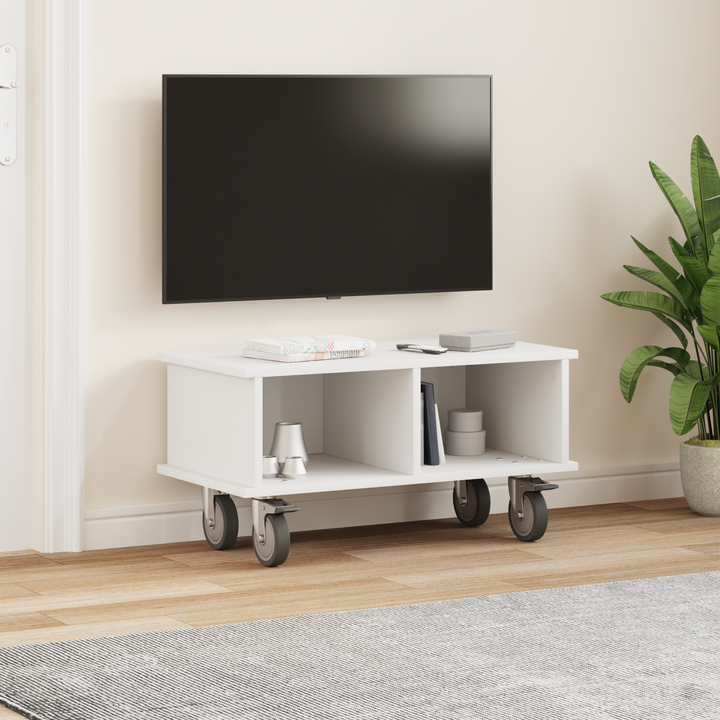 TV-bord Hvid 68,5 x 35 x 35 cm Konstrueret træ