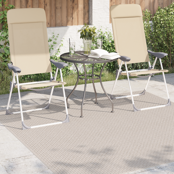 Områdetæpper Firkantet FARO Creme 120 x 120 cm Polyester