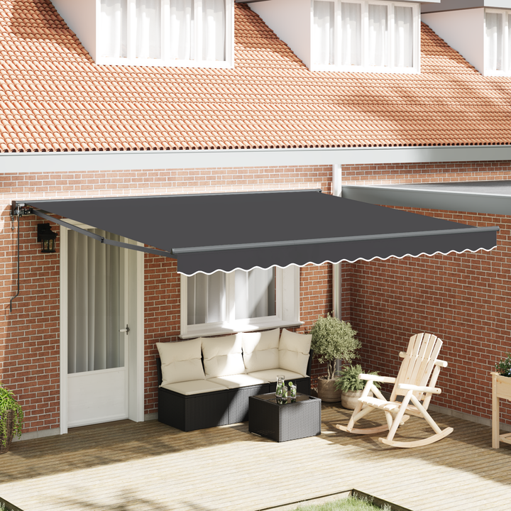 Markiseramme Antracit 400 × 300 cm Polyester med PU belægning