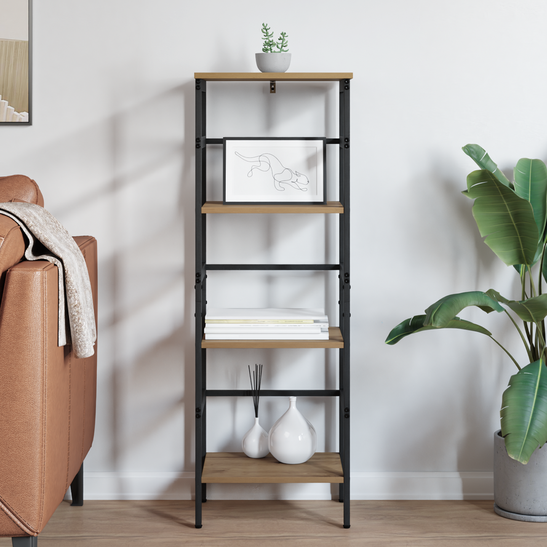 Bogreol Artisan Egetræ 40 x 29,5 x 115 cm Konstrueret træ