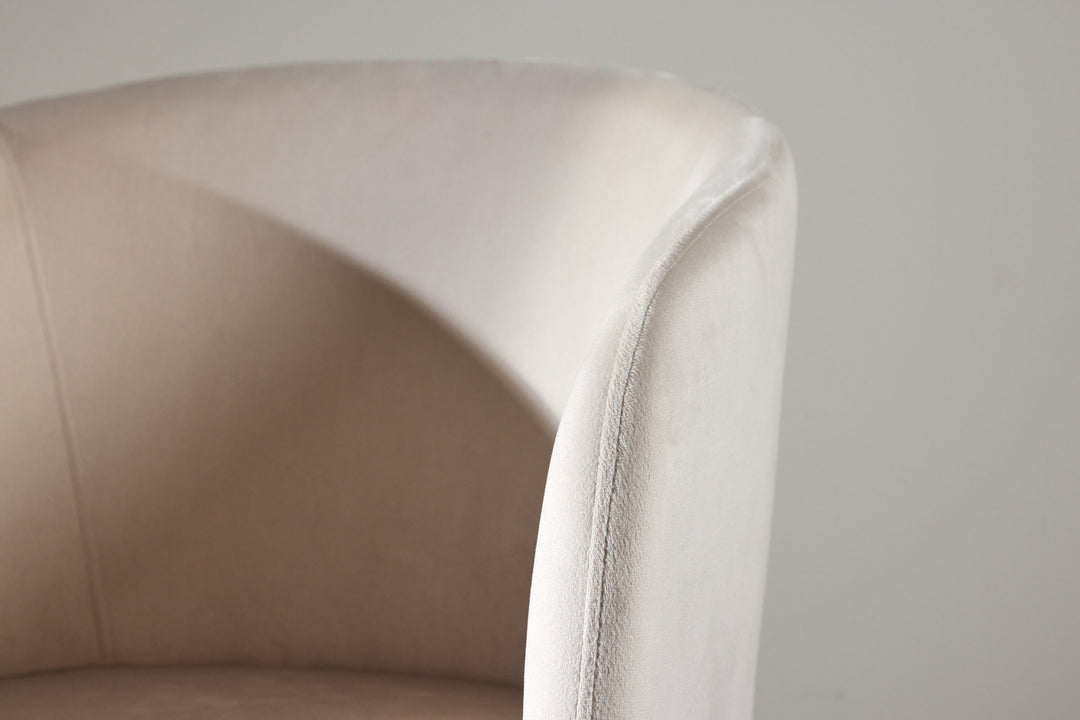 Venture Home Berit Dining Chair - Walnut Steel Legs / Cream Velvet