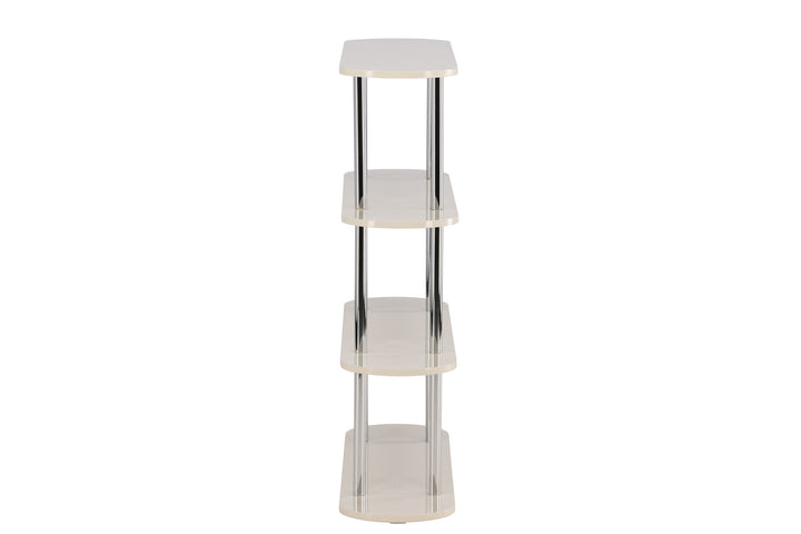 Venture Home Zino Shelf 120x30x116 cm - Silver Chrome / MDF Lacquer Painting