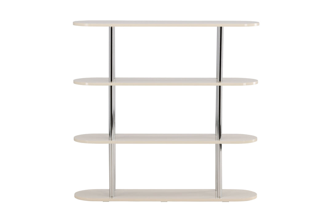 Venture Home Zino Shelf 120x30x116 cm - Silver Chrome / MDF Lacquer Painting