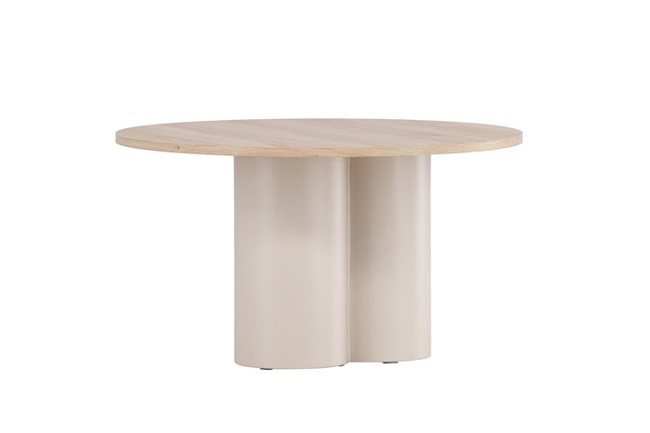 Venture Home Olivia Sofa Table ⌀80x45 cm -  Beige / Whitewash