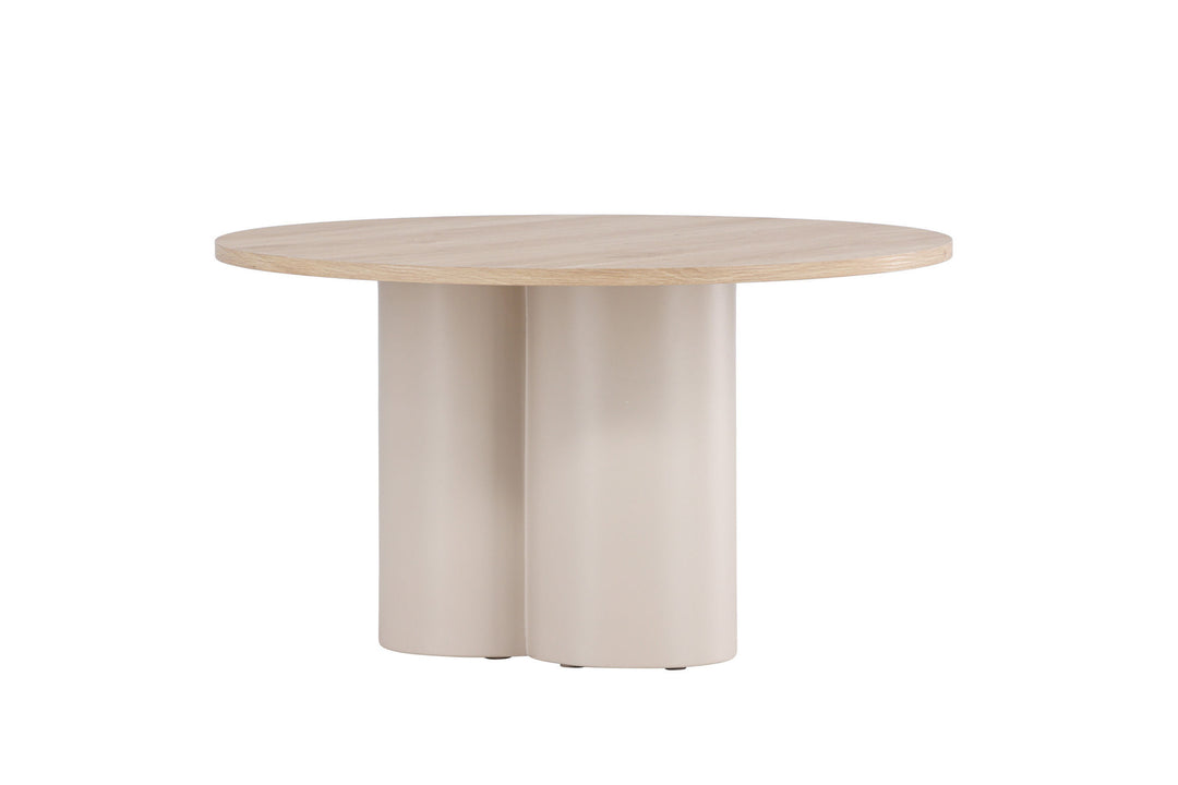 Venture Home Olivia Sofa Table ⌀80x45 cm -  Beige / Whitewash