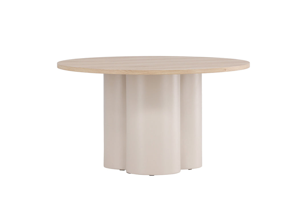 Venture Home Olivia Sofa Table ⌀80x45 cm -  Beige / Whitewash