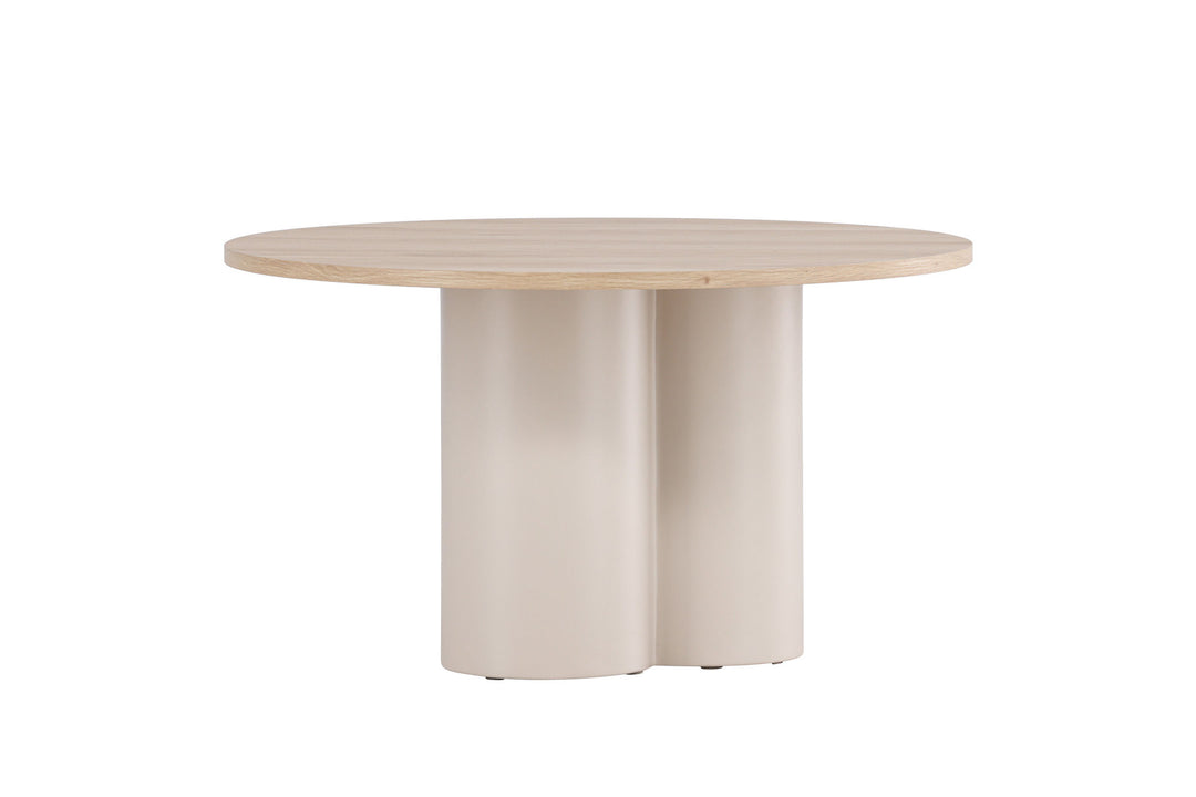 Venture Home Olivia Sofa Table ⌀80x45 cm -  Beige / Whitewash
