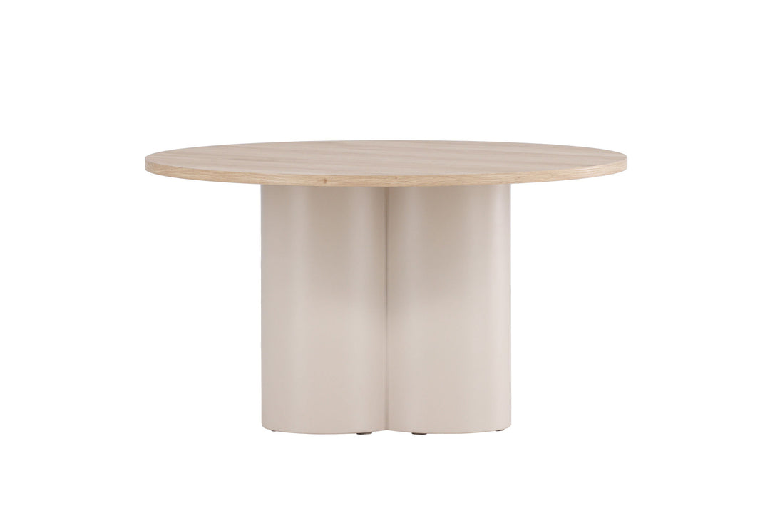 Venture Home Olivia Sofa Table ⌀80x45 cm -  Beige / Whitewash