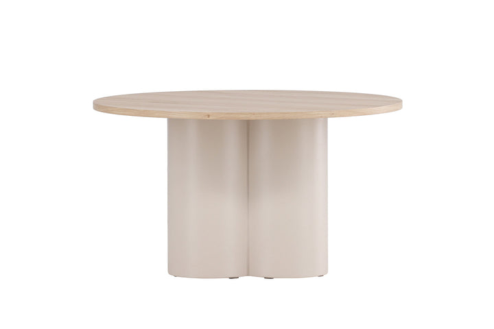 Venture Home Olivia Sofa Table ⌀80x45 cm -  Beige / Whitewash