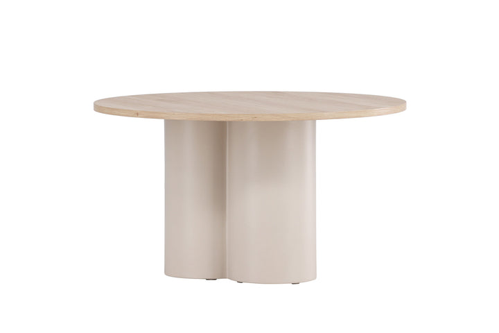 Venture Home Olivia Sofa Table ⌀80x45 cm -  Beige / Whitewash