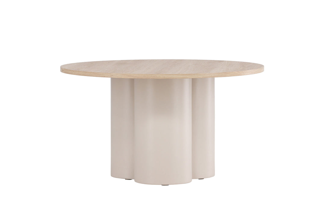 Venture Home Olivia Sofa Table ⌀80x45 cm -  Beige / Whitewash