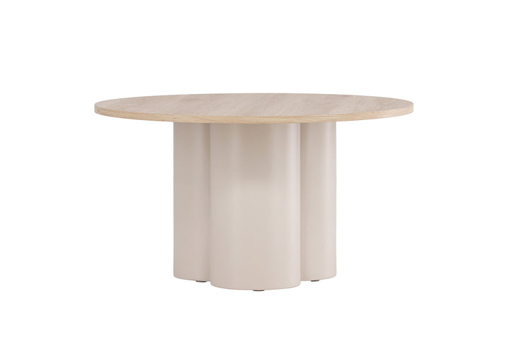 Venture Home Olivia Sofa Table ⌀80x45 cm -  Beige / Whitewash