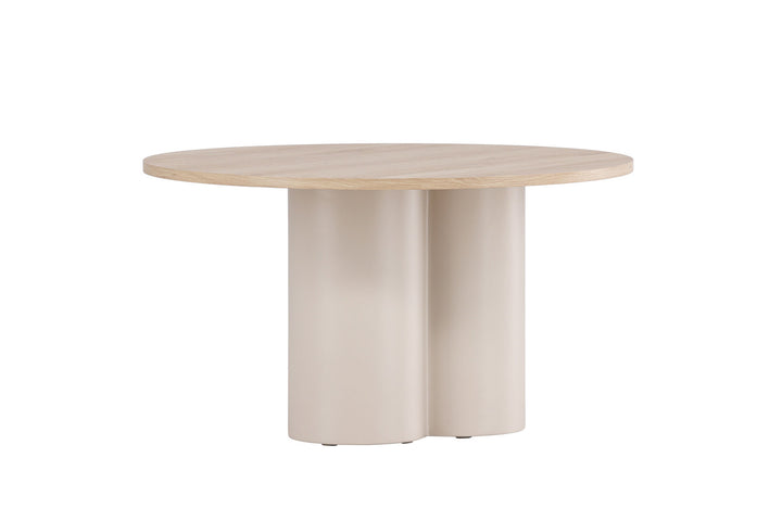 Venture Home Olivia Sofa Table ⌀80x45 cm -  Beige / Whitewash