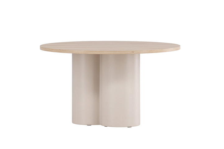 Venture Home Olivia Sofa Table ⌀80x45 cm -  Beige / Whitewash