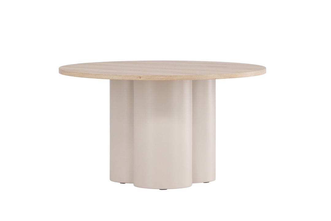 Venture Home Olivia Sofa Table ⌀80x45 cm -  Beige / Whitewash