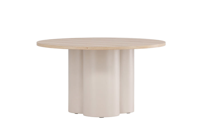 Venture Home Olivia Sofa Table ⌀80x45 cm -  Beige / Whitewash