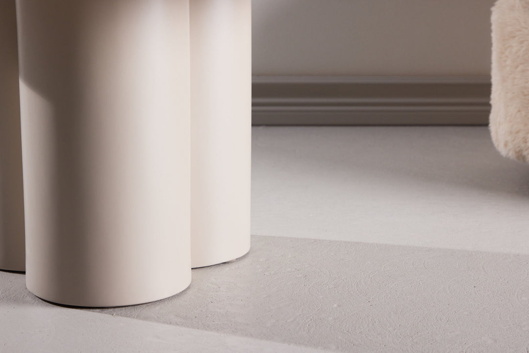 Venture Home Olivia Sofa Table ⌀80x45 cm -  Beige / Whitewash