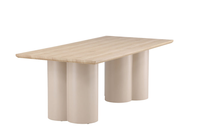 Venture Home Olivia Rectangular Dining Table 100x210 cm - Beige / Whitewash