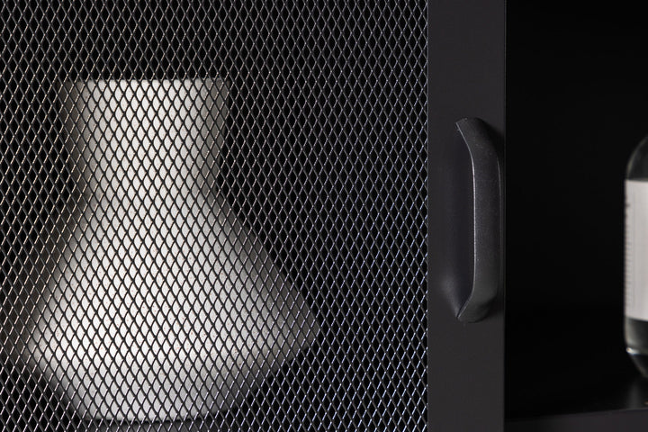 Venture Home Misha - Low cabinet mesh doors - Black
