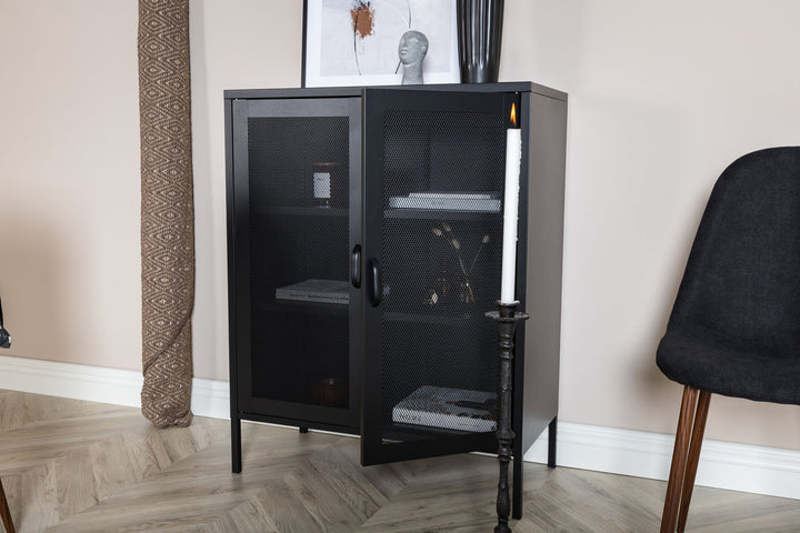 Venture Home Misha - Low cabinet mesh doors - Black
