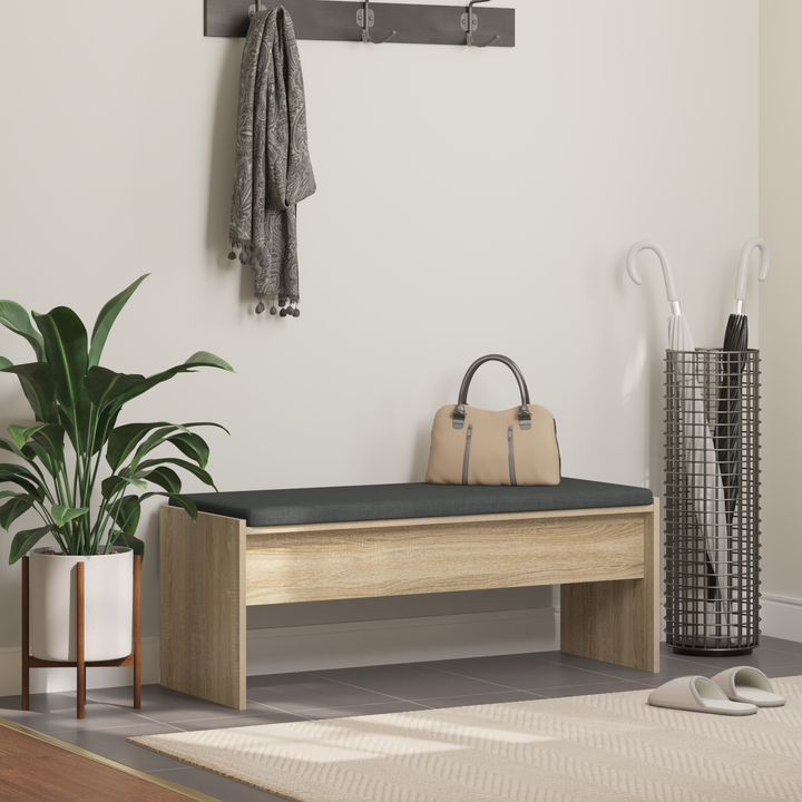 Hallbænk med pude Sonoma eg 103 x 38 x 40 cm