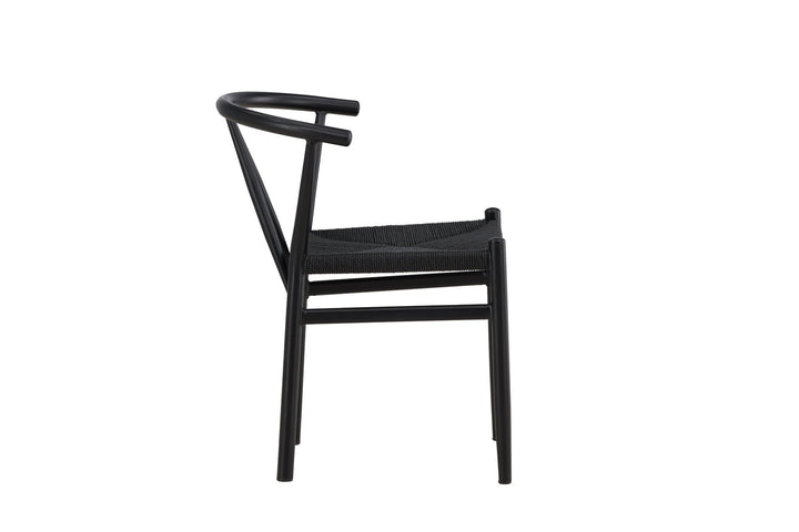 Venture Home Alfons Dining Chair - Black Steel / Black Rope